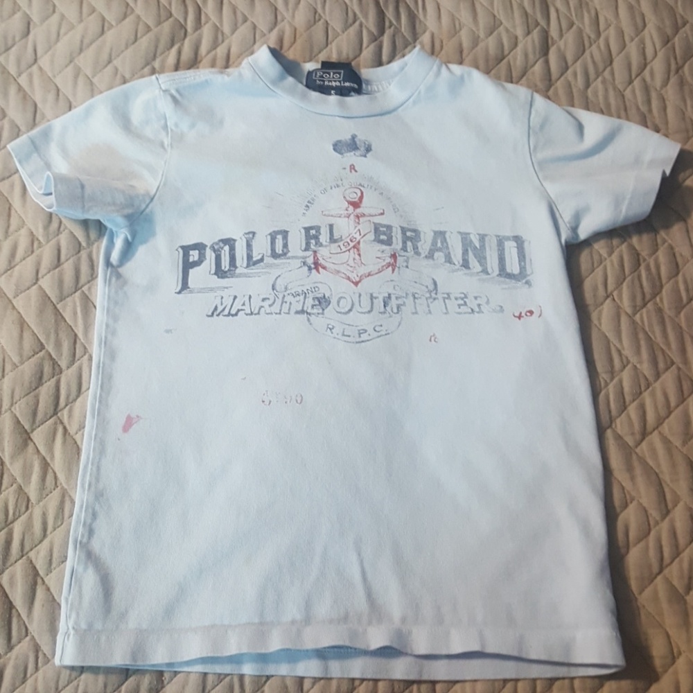 Polo by Ralph Lauren boys shirt, size 5 baby blue